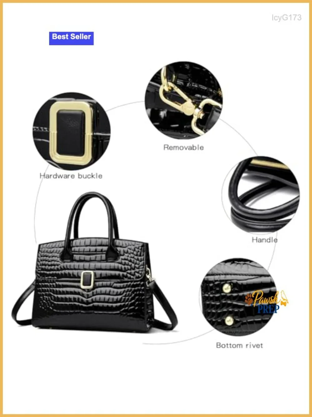 Women's Vegan Leather Top-Handle Satchel Tote Shoulder Crossbody Bag Handbag